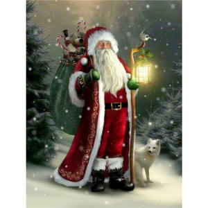 Peinture diamant thème réveillon de noël, ours <span class=keywords><strong>loup</strong></span>, bricolage, <span class=keywords><strong>père</strong></span> noël, strass, décoration de la maison, peinture diamant personnalisée, broderie diamant - Product Image 1