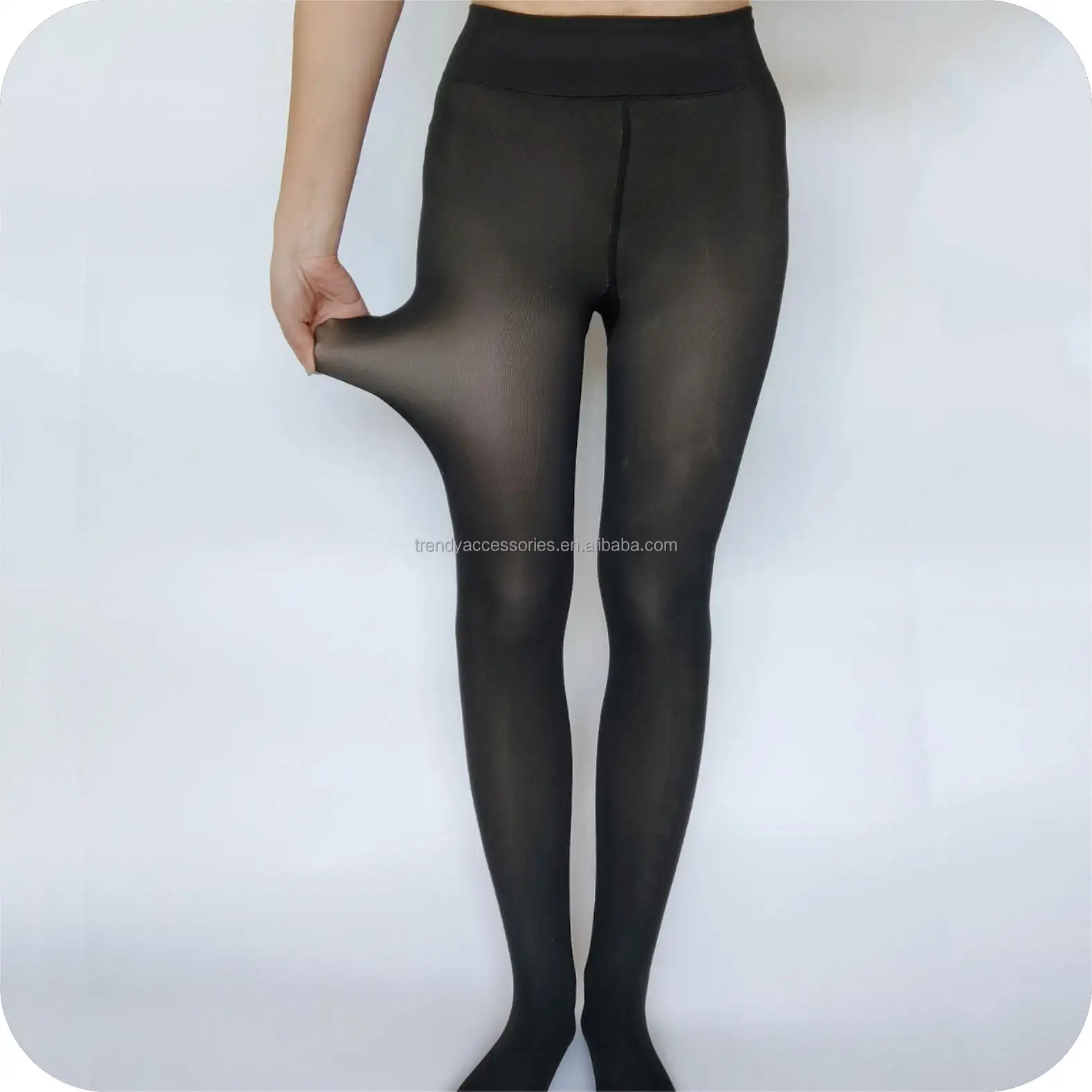 Fake Translucent Women Tights Thermo Pantyhose Fleece Legging Winter Leggings for Women