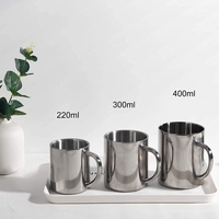 Tasses en acier inoxydable à isolation sous vide pour enfants, tasse à café à double paroi, passe au lave-vaisselle, 7,5 oz/220 ml, tasse à café au lait pour le camping