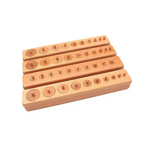 Juguetes Educativos <span class=keywords><strong>de</strong></span> Madera para Bebés, Materiales Montessori <span class=keywords><strong>de</strong></span> Madera, Juguetes Matemáticos, Cilindros con Perillas para Bebés, Cilindros <span class=keywords><strong>de</strong></span> Madera Montessori - Product Image 3