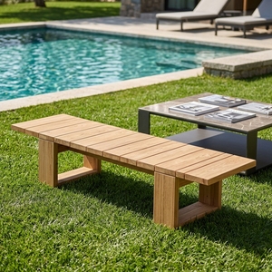 <span class=keywords><strong>BAHIA</strong></span> moderno jardín conjunto al aire libre Hotel Patio balcón teca muebles rectangulares mesa de centro de madera maciza - Product Image 4
