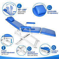 Fauteuil dentaire portable, unité dentaire mobile pliable avec hauteur réglable et dossier inclinable