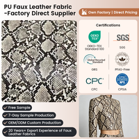 Tissu en cuir PU de polyester imperméable à haute élasticité pour accessoires de mode-pantalon