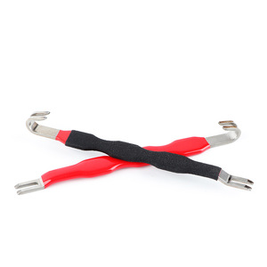 Xinrui Pry Bar 45 Steel U-Shape Claw End Anti-Slip Grip Industrial Car Repair Tool Red And Black - Product Image 1