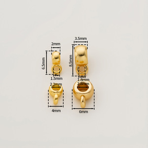 14K Gold Plated Copper Three Way Connector With <b>Ring</b> Spacer Beads Small Size DIY Jewelry Accessories For Bracelet Necklace - Product Image 2