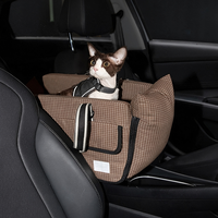 Sac de transport respirant pour animaux de compagnie avec sangle réglable en maille détachable pour chiens et chats jusqu'à 7 kg, lavable, pour console centrale ou accoudoir de voiture