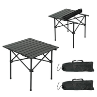 Table de camping pliante moderne en fer portable, légère et pliable avec sac de transport pour le camping, les pique-niques, la randonnée et la plage