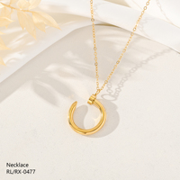 Nuevo Collar de Acero Inoxidable 304 Dorado con Colgante de Letra Personalizada, Suave y Brillante, para Uso Diario de Mujeres
