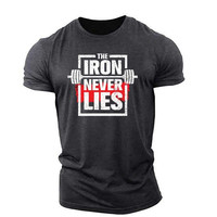 T-shirt à manches courtes pour homme, fitness, musculation, impression sérigraphique, design uni, coton élasthanne, séchage rapide, taille XXXXL
