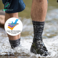 Enerup Chaussettes imperméables personnalisées enfant mi-mollet soutien de la voûte plantaire haute course à pied sublimation cyclisme sport Chaussettes légères en nylon pour hommes