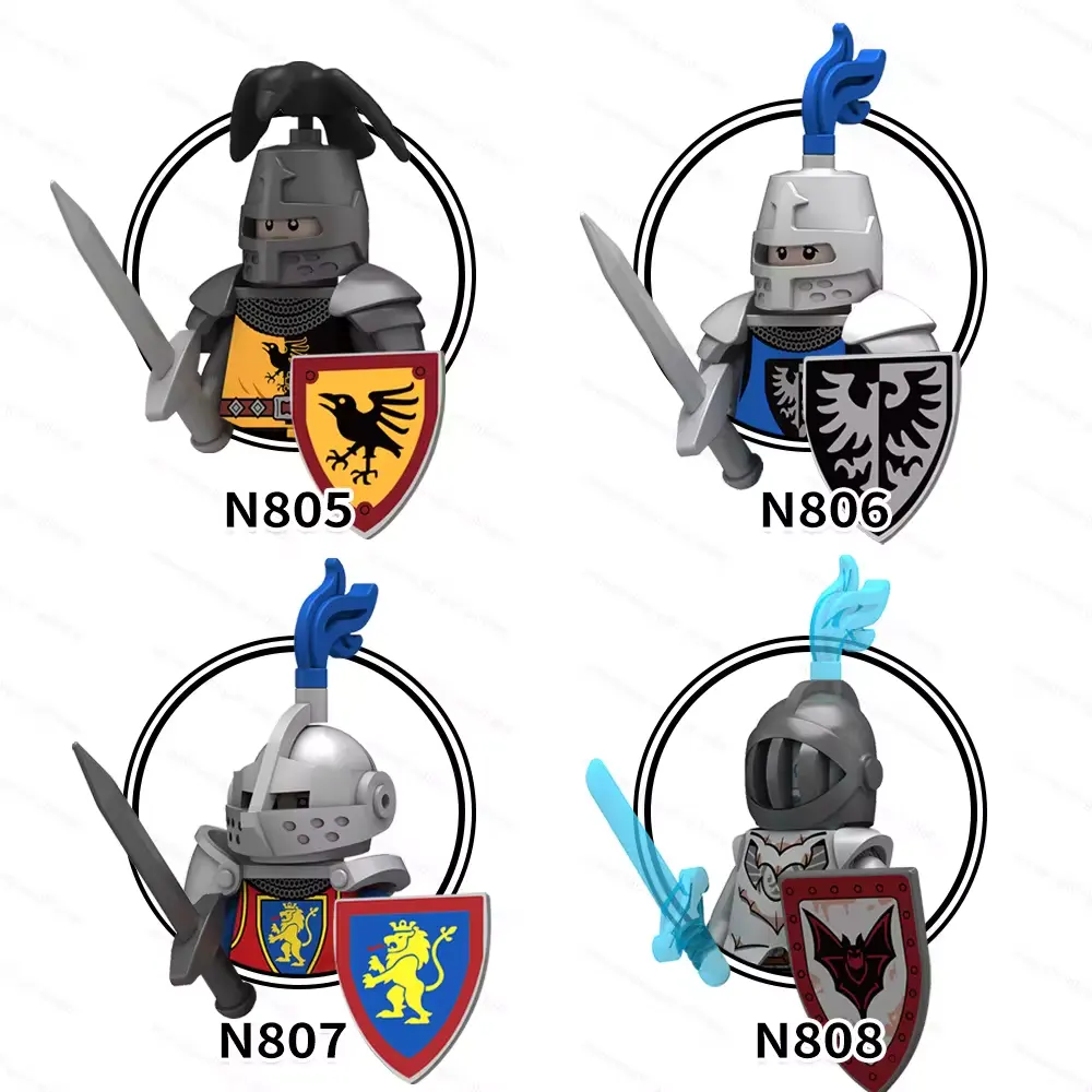 N805-808 Raven Black Hawk Red Lion The Dark Knight Military Army Plastic Educational Mini Collect Building blocks Kids Gift Toys