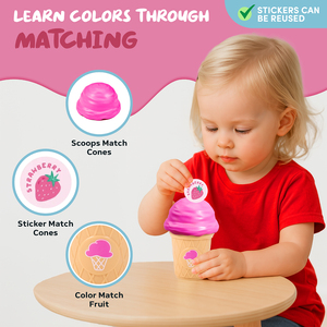 JoyCat 7 Bolas de Crema, Actividades de Aprendizaje Preescolar, Juego de Contar y Clasificar por Colores, Juguetes Educativos Apilables para Niños - Product Image 2