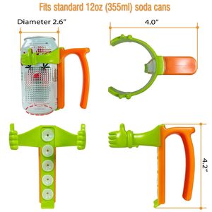 Tapas y soportes para latas de refresco de 12 oz, cubiertas para latas de bebidas, accesorios para bebidas, cubiertas para latas de refresco con asa y pajitas - Product Image 3