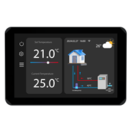 Termostat layar sentuh warna 7 inci, untuk pompa panas integrasi Modbus Zigbee opsional