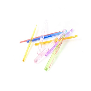 Cheap 9 PCS 15cm Colorful Transparent Plastic <strong>Crochet</strong> <strong>Hooks</strong> <strong>Set</strong> - Product Image 3