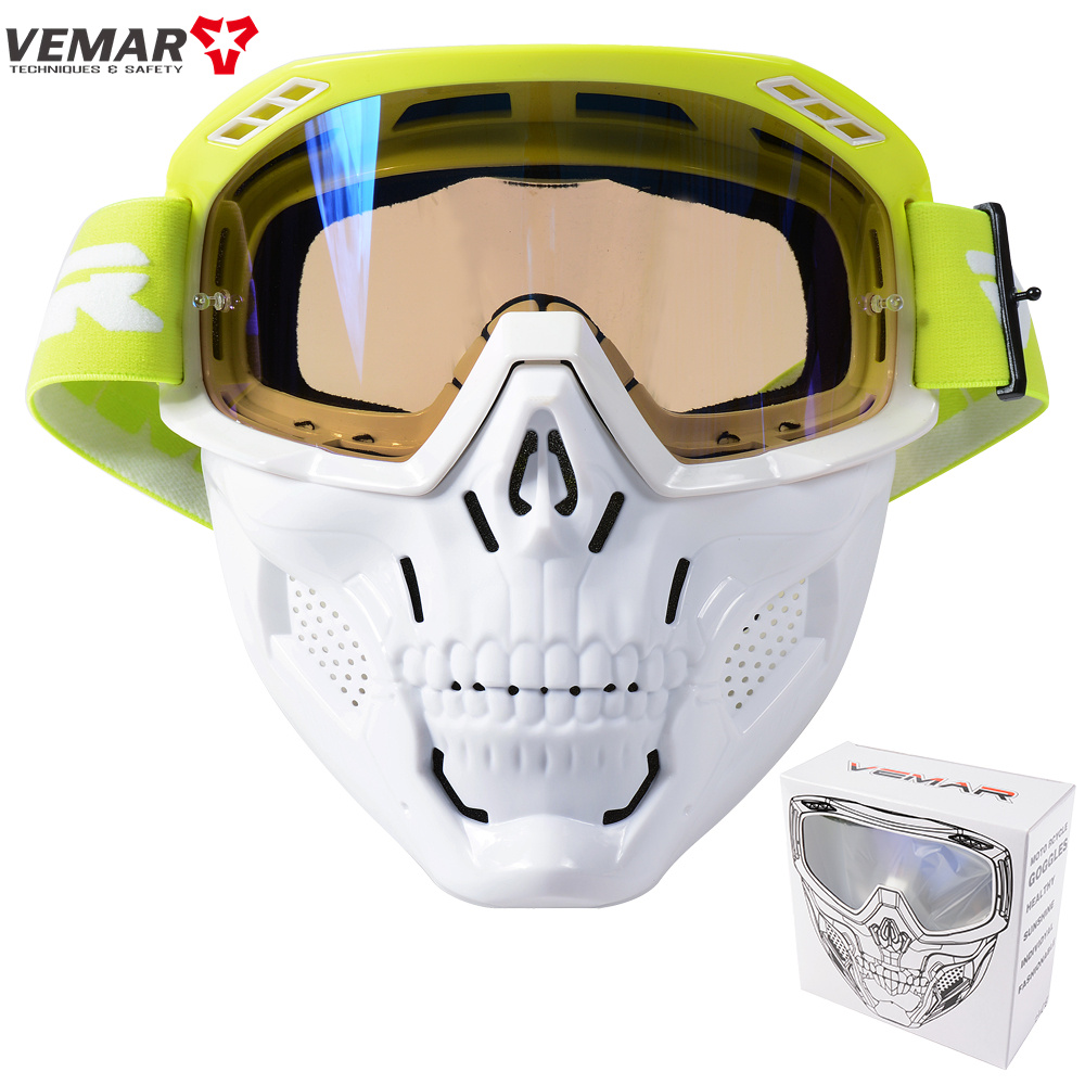Motocross jaune blanc