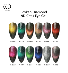 CCO Soak Off Beaute Vinyl Polish 9D 캣츠아이 젤 갤럭시 베트남 Vinimay 글리터 젤 폴리쉬 - Product Image 4