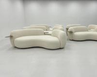 W098 # Canapé combiné moderne haut de gamme de style européen avec structure en bois et rembourrage en mousse pour hôtels, écoles, centres commerciaux et réceptions.