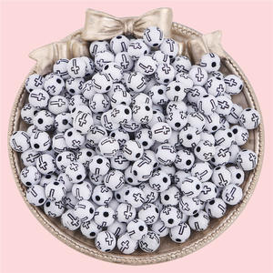 ลูกปัดอะคริลิค8มม. สำหรับทำเครื่องประดับแบบทำมืออุปกรณ์งานประดิษฐ์ทำสร้อยข้อมือและสายรัดโทรศัพท์ลูกปัดทรงกลม - Product Image 5