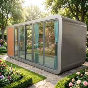 Maison conteneur modulaire préfabriquée portable, mini-maison, hôtel, villa, bureau pour camping, station balnéaire, parc - Product Image 6