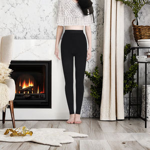 Wholesale Women's Casual Solid Thick Breathable Seamless High Waist <b>Fleece</b> Lined Warm Winter <b>Leggings</b> High Quality - Product Image 3