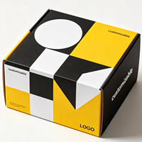 Caja Rígida de Dos Piezas con Patrón Geométrico Minimalista Moderno, Logotipo Personalizado en Relieve para Perfumes, Joyería, Estuche de Regalo de Alta Gama