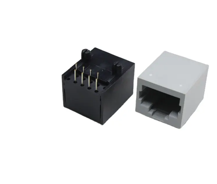 56B Series Single Port Right Angle RJ45 Connector With 90 Degree 10P8C Gigabit Ethernet