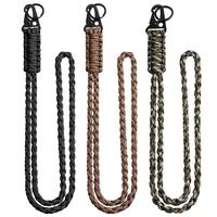 Cordon de cou en paracorde robuste tressé, sangle porte-sifflet et porte-clés pour téléphone, activités de plein air - Vente en gros usine