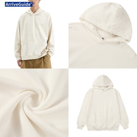 Sweat-shirt à capuche classique 300 g/m² 100 % coton French Terry unisexe couleur unie coupe ample streetwear basique essentiel