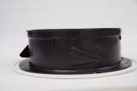 Grille d'aération ronde en ABS pour grille d'aération, couverture de soffite blanche avec diffuseur de plafond en maille à moustiquaire intégrée