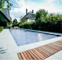 Polycarbonat-Poolabdeckung für Außenbereich, L-Form, Automatische Elektrische Schwimmbadabdeckung aus PC-Material mit 2 Jahren Garantie