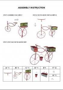 Jardinières de fleurs de vélo en fer forgé nouveaux pots en métal enduit de poudre pour utilisation de pépinière de maison de jardin intérieur et extérieur - Product Image 6