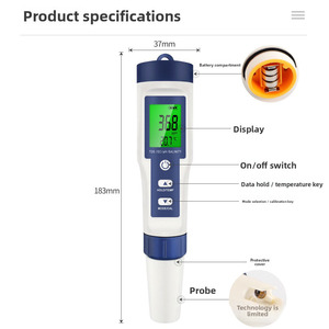 Pena Tes Kualitas Air 3 in 1 TDS EC Temperatur, Meteran Digital untuk Air Minum, Hidroponik, Akuarium - Product Image 6