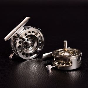 Carretes de Pesca en Hielo de Aluminio, para Mano Derecha, Forma de V, 2BB+RBB, 50mm 60mm, Relación de Engranajes 1:1 - Product Image 6