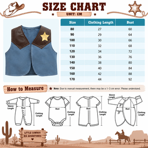 Gilet en jean bleu en coton pour garçon, style cowboy western, pour fêtes, jeux de rôle, Halloween, cosplay et accessoires de costumes TV - Product Image 6