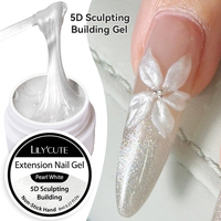LILYCUTE Marque Privée 8ml Gel de Sculpture 3D Céramique Blanc Antiadhésif Très Façonnable pour Fleurs et Nail Art