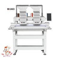Machine à coudre automatique professionnelle à grande vitesse pour t-shirt casquette plate machine à broder 2 têtes informatisée