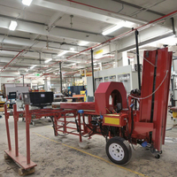 Scierie portative pour bois de chauffage, machine de découpe et de fendage