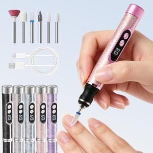 0728 Usb Rechargeable <b>Nail</b> <b>File</b> Uv Lamp Drill Manicure Machine with Led Screen for Art - Product Image 3