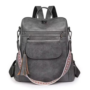 Hot Sale New Fashion <strong>Brown</strong> <strong>Backpack</strong> Waterproof Large Capacity Retro Single Shoulder Crossbody Bag PU Leather Women's <strong>Backpack</strong> - Product Image 3