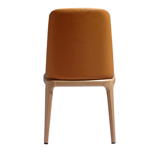 Silla de Comedor de Diseño Nórdico Moderno, Tapizada, de Madera Maciza <span class=keywords><strong>y</strong></span> Acero, para Cafetería o Pastelería - Product Image 4