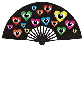 พัดไม้ไผ่พับได้ขนาดใหญ่สีดำตกแต่งส่วนตัว พิมพ์ลายตามสั่ง - Product Image 2