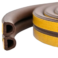 Bande d'étanchéité en mousse EPDM en forme de E, adhésive, résistante aux intempéries, pour porte et fenêtre