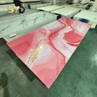 Panneau PVC UV effet marbre brillant 3 mm pour appartement, design graphique, télévision, cuisine, usage domestique