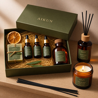 AIKUN – Fournisseur direct d'usine – Coffret cadeau imprimé personnalisé – Ensemble diffuseur d'huiles essentielles naturelles pour les marchés de cadeaux de fin d'année
