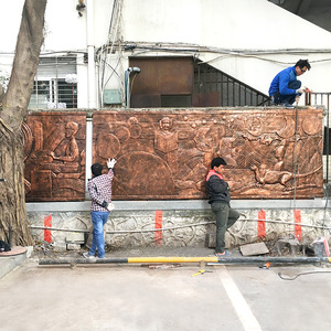 Relief mural en pierre naturelle, design chinois, finition polie, application extérieure, installation sur site - Product Image 1