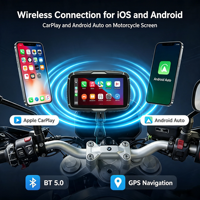 Reproductor MP3/MP4 con Pantalla Táctil de 5'' Resistente al Agua, Android Auto y CarPlay, con Conexión USB para Vehículos