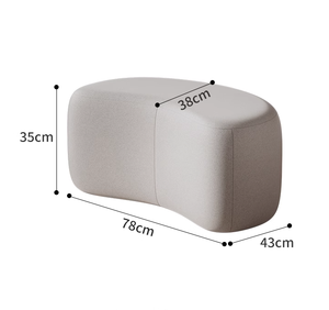Muebles de Boucle de lujo de estilo moderno Americano, diseño de otomón de terciopelo, Banco de extremo de cama, sala de estar, dormitorio al aire libre, cambio de zapatos - Product Image 5