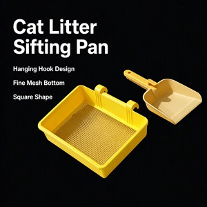 Tamis à litière pour chat à suspendre, filtre litière propre et la ramasse dans la litière pour un nettoyage quotidien - S-7972 - Product Image 1