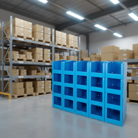 Bacs en plastique ondulé personnalisés Corruone, recyclables, pour stockage en entrepôt, tri, empilage et vêtements - Modèle Corruone